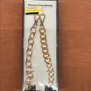 NIB Gold Chain Phone Crossbody